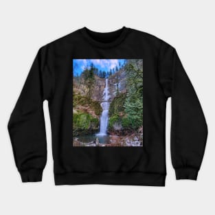 Multnomah Falls in Winter Crewneck Sweatshirt